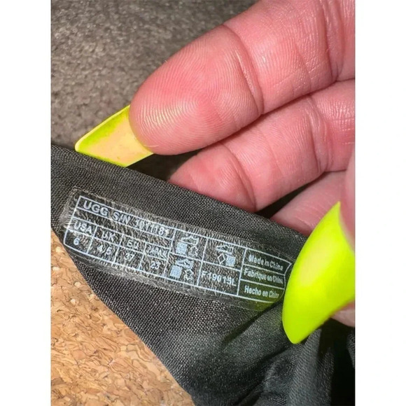 UGG Traci Espadrille Ankle Strap Wedge Sandals Black Women's Size 6 - Picture 6 of 9